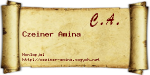 Czeiner Amina névjegykártya